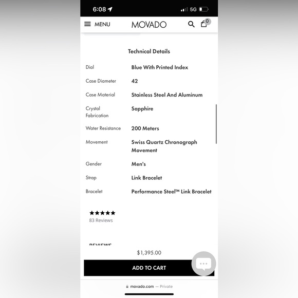 MOVADO Men’s Series 800 Chronograph Watch 2600141 - Picture 5 of 6